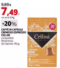 Cellini - Caffè In Capsule Cremoso Espresso
