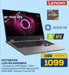 Lenovo - Notebook 83JG00B6IX