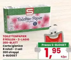 S budget - Carta Igienica S budget - Carta Igienica