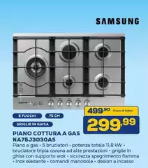 Samsung - Piano Cottura A Gas NA75J3030AS