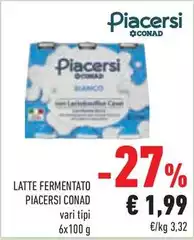 Conad - Latte Fermentato Piacersi