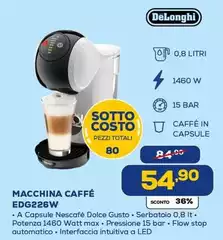 De Longhi - Macchina Caffé EDG226W
