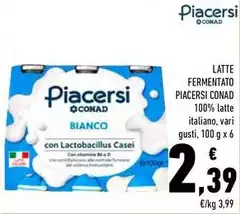 Conad - Piacersi Latte Fermentato