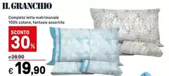 Granco - Completo Letto Matrimoniale 100% Cotone, Fantasie Assortite
