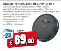 Oliver Voltz - OV51004A Robot Aspirapolvere 3 In 1
