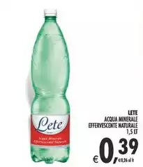 Lete - Acqua Minerale Effervescente Naturale