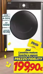 Akai - Lavatrice Motore Inverter A Vapore