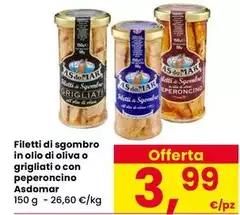 Asdomar - Filetti Di Sgombro In Olio Di Oliva O Grigliati O Con Peperoncino