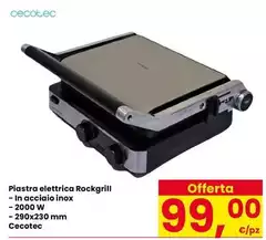 Cecotec - Piastra Elettrica Rockgrill -In Acciaio Inox -2900x230 Mm