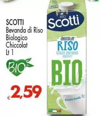 Scotti - Bevanda Di Riso Biologico Chiccolat