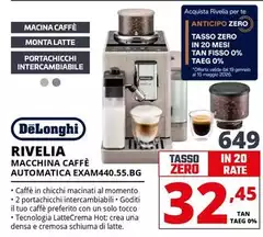 De Longhi - Rivelia Macchina Caffè Automatica EXAM440.55.BG