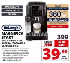 De Longhi - Magnifica Start Macchina Caffè Superautomatica ECAM220.60.B