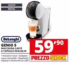 De Longhi - Genio S Macchina Caffè A Capsule EDG226.W