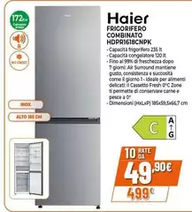 Haier - Frigorifero Combinato HDPRI618CNPK