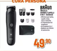 Braun - Regola Barba/Capelli 9 In 1 Ai05540