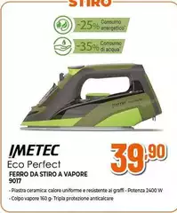 Imetec - Eco Perfect Ferro Da Stiro A Vapore 9017