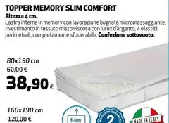 Topper Memory Slim Comfort