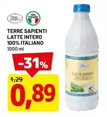 Terre sapienti - Latte Intero 100% Italiano