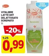 Vitalibre - Latte UHT Del Attosato Scremato