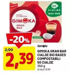 Gimoka - Gran Bar Cialde Bio Based Compostabili 50 Cialde