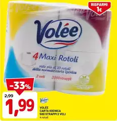 Maxi - Carta Igienica 500 Strappi 2 Veli