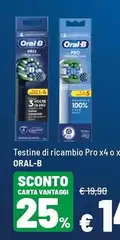 Oral b - Testine Di Ricambio Pro X4 O X Oral b - Testine Di Ricambio Pro X4 O X