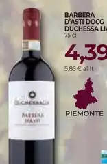 Duchessa lia - Barbera D'Asti DOCG Duchessa lia - Barbera D'Asti DOCG