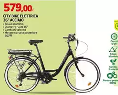 City Bike Elettrica 26" Acciaio