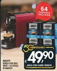 Bialetti - Bundle Gioia Red/ White +64 Capsule In Omaggio