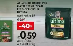 Ultima - Alimento Umido Per Gatti Sterilizzati Fit & Delicious