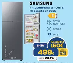 Samsung - Frigorifero 2 Porte RT31CG5624S9ES