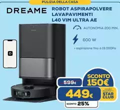 Dreame - Robot Aspirapolvere Lavapavimenti L40 Vim Ultra Ae