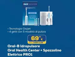 Oral b - Idropulsore Oral Health Center + Spazzolino Elettrico PRO 1
