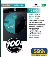Samsung - Lavatrice WF7S1247BB