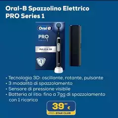 Oral b - Spazzolino Elettrico PRO Series 1