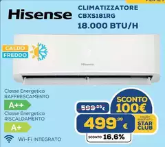 Hisense - Climatizzatore CBXS18IRG 18000 BTU/H