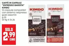 Kimbo - Caffè In Capsule "Espresso Barista"