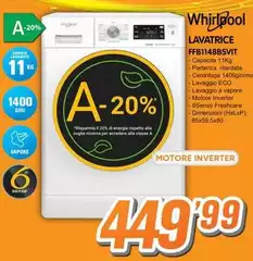 Whirlpool - Lavatrice FFB1148BSVIT  