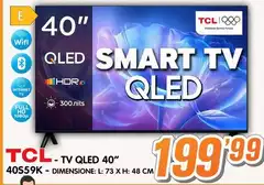 TCL - Tv QLed 40" 40S59K