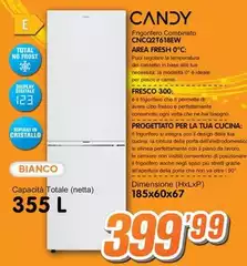 Candy - Frigorifero Combinato GNC2T618EW