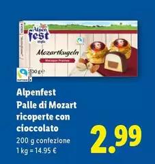 Alpen Fest - Palle Di Mozart Ricoperte Con Cioccolato