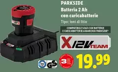Parkside - Batteria 2 Ah Con Caricabatterie