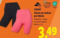 Crivit - Shorts Da Ciclista Per Donna