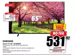 Samsung - Smart TV 65" 65U8000F