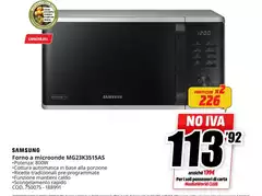 Samsung - Forno A Microonde MG23K3515AS