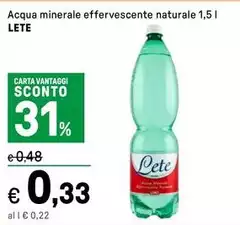 Lete - Acqua Minerale Effervescente Naturale