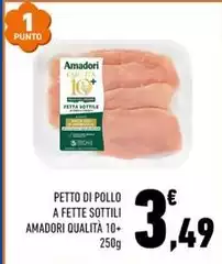 Amadori - Petto Di Pollo A Fette Sottili Qualità 10+