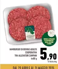 Cooperativa Tra Allevatori Campani - Hamburger Di Bovino Adulto