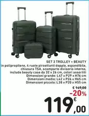 Piccolo - SET 3 TROLLEY + BEAUTY