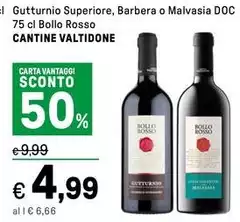 Cantina valtidone - Gutturnio Superiore, Barbera O Malvasia DOC Bollo Rosso